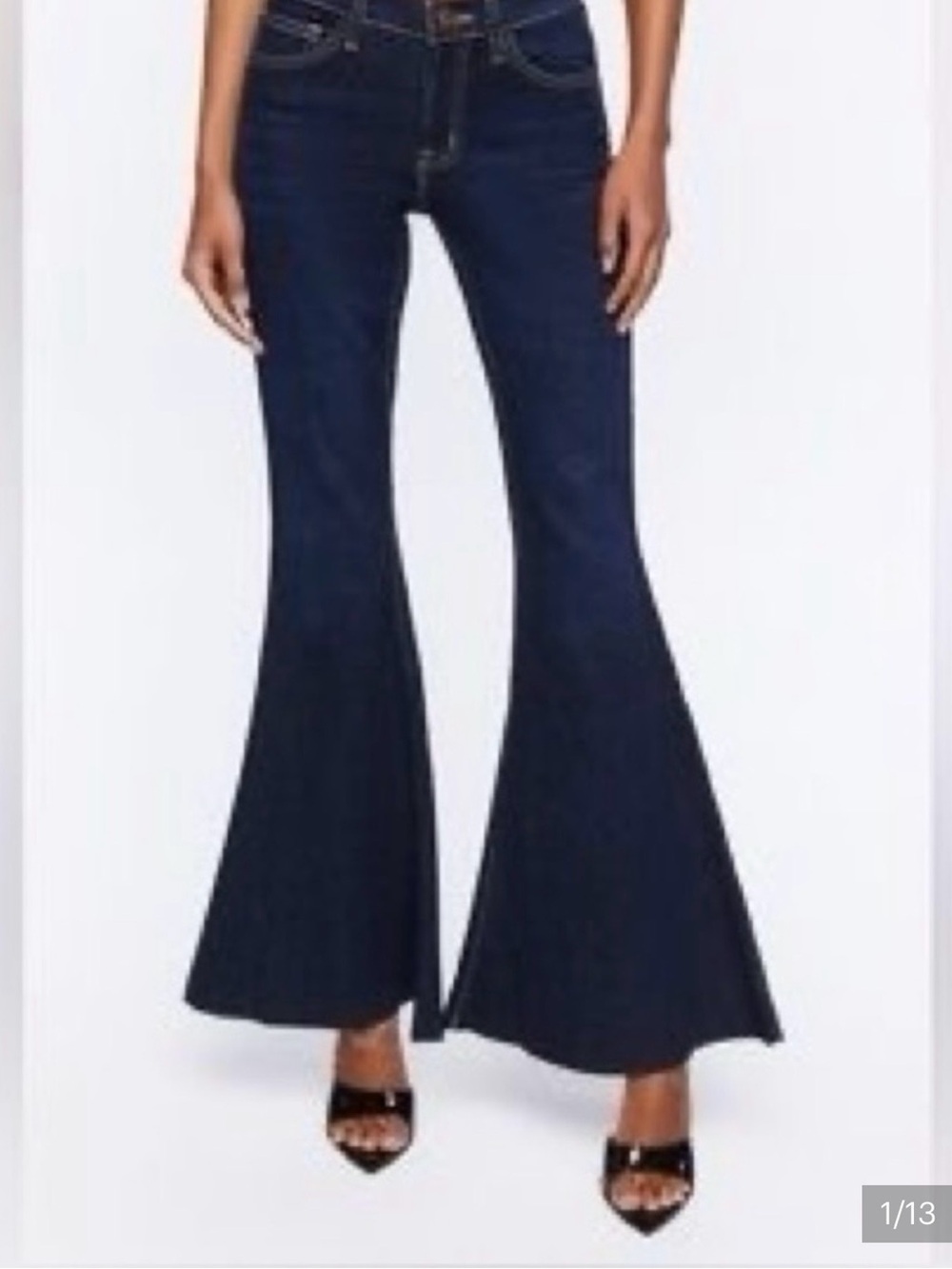 Forever 21 Dark Wash Extreme Flare Bell Bottom Jeans NWT Size 30 Y2K